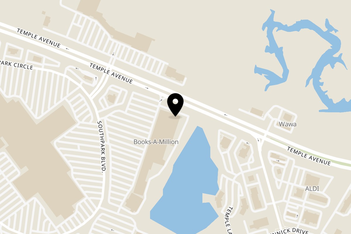 Map showing the location of Yummy Bowl Mongolian Stir-Fry & Sushi on 1909 Southpark Blvd in Colonial Heights